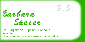 barbara speier business card